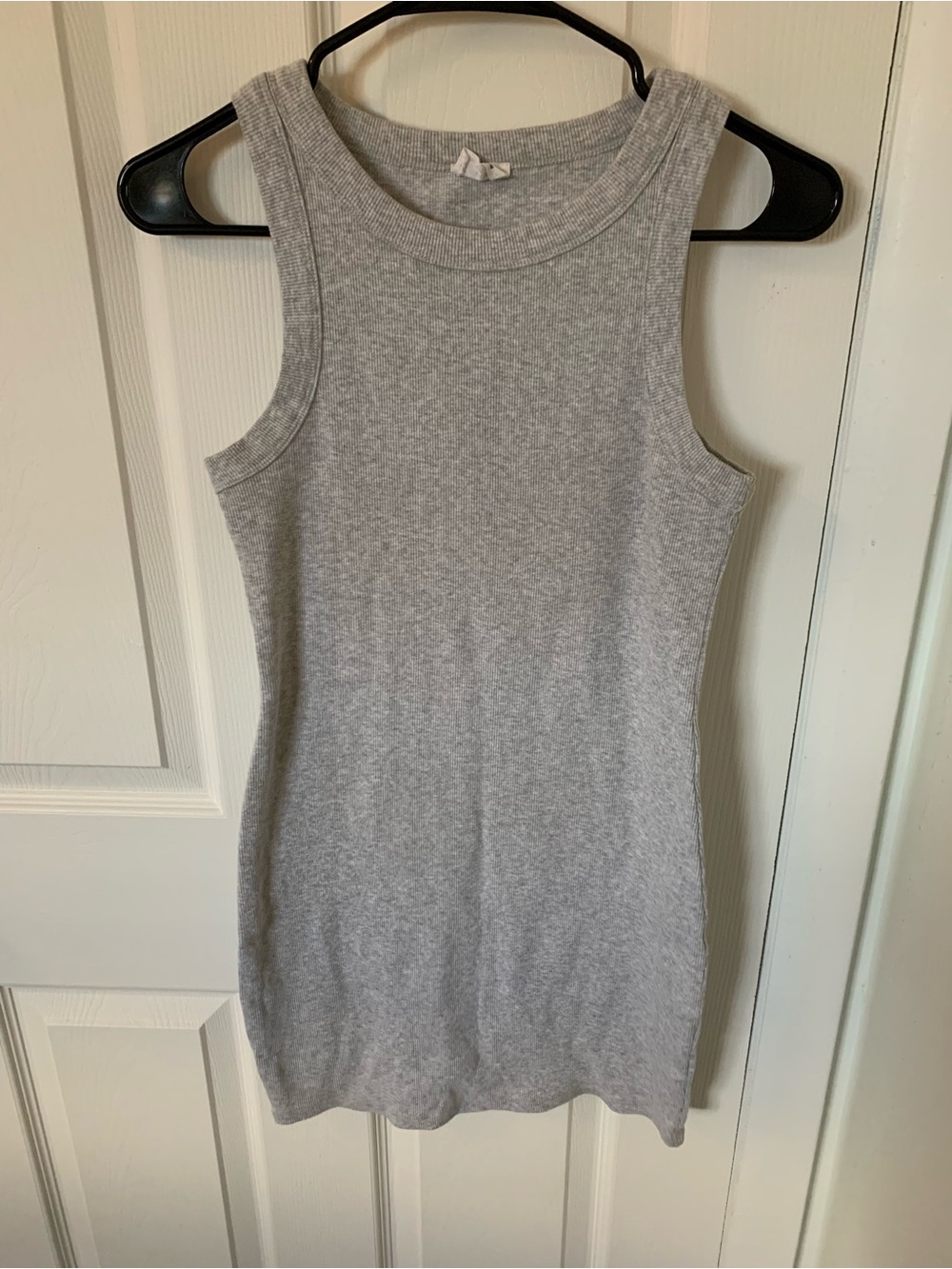 Cotton On Light Grey Ribbed Mini Tank Dress